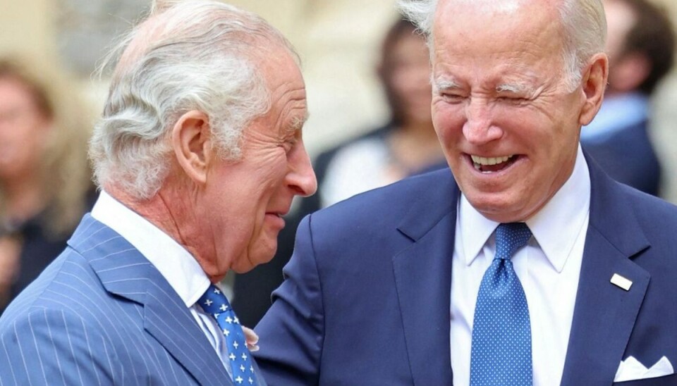 Stemningen mellem Charles og Joe Biden var tydeligvis god ved gårsdagens møde på Windsor Castle Stemningen mellem Charles og Joe Biden var tydeligvis god ved gårsdagens møde på Windsor Castle