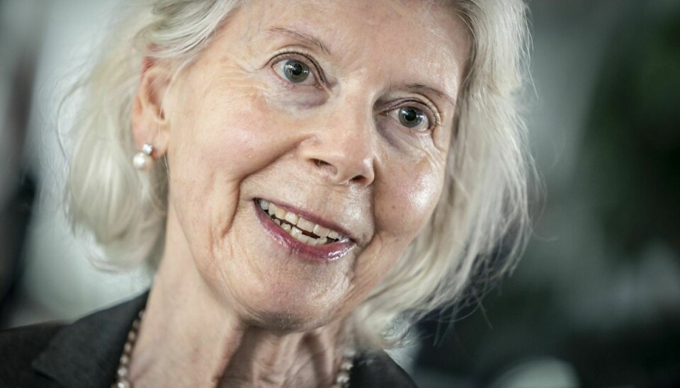 Her ses Ane Mærsk Mc-Kinney Uggla sidste år ved A.P. Møller-Mærsks generalforsamling, hvor hun trådte ud af bestyrelsen. Mandag den 3. juli fylder hun 75 år. (Arkivfoto).