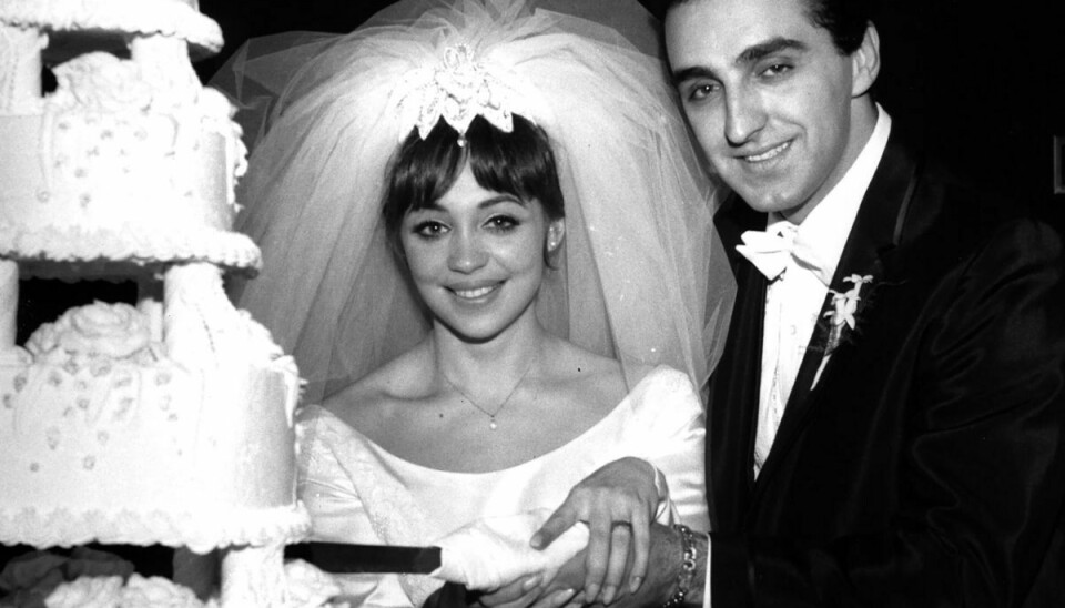Joe Pepitone her med sin kone Diane Sandre ved deres bryllup i 1966. Han døde mandag i Kansas City i det hus, hvor han boede sammen med sin datter.