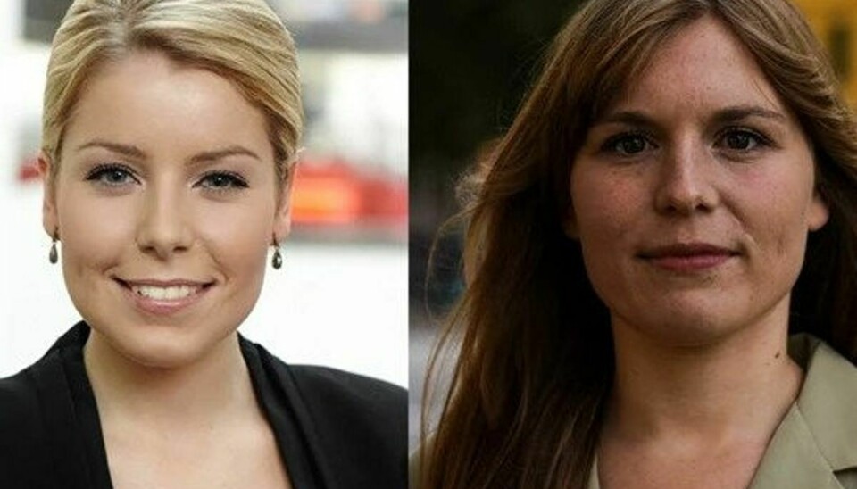 Nadia Filt (tv) og Andrea Dragsdahl er fra november værter på TV 2 News. (PR-foto).