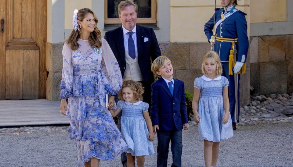 Prinsesse Madeleine (til venstre) og familien flytter hjem til Sverige efter at have boet i USA i flere år. (Arkivfoto).