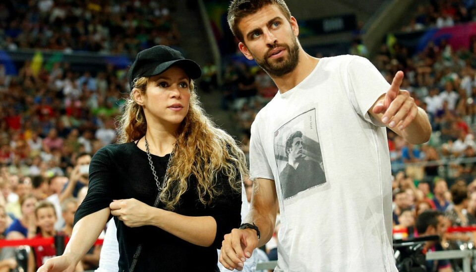 Shakira og Gerard Piqué ses her i 2014, hvor kærligheden mellem dem var i flud flor.