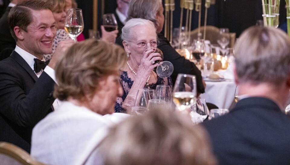 Dronning Margrethe ved festmiddagen i Oslo mandag aften Dronning Margrethe ved festmiddagen i Oslo mandag aften