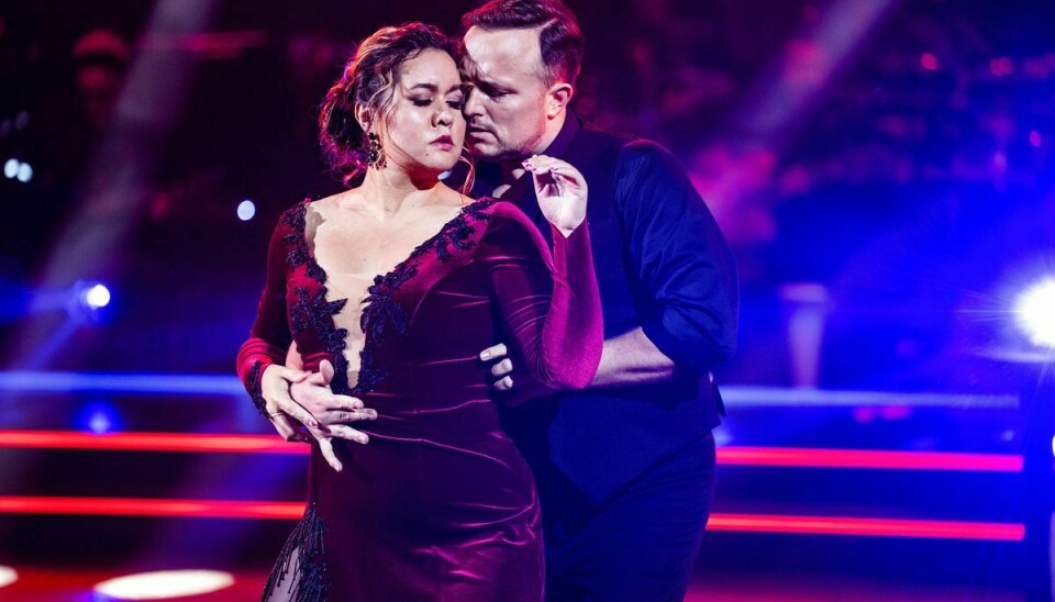 Thomas Evers Poulsen og Natasha Brock ses her i Vild med dans-semifinalen den 4. september.