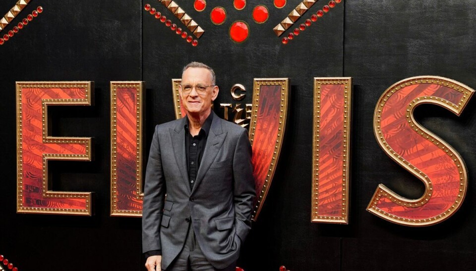 Tom Hanks ved premieren på filmen 'Elvis' i London i maj 2022. Hanks spiller rollen som Elvis Presleys manager, Tom Parker. (Arkivfoto)