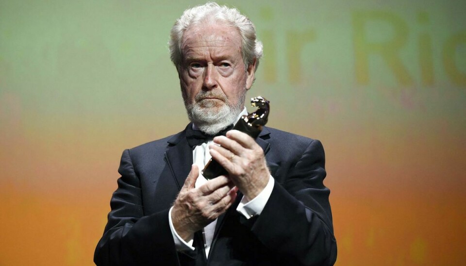 Den britiske filminstruktør Ridley Scott fotograferet ved filmfestivalen i Venedig i 2021. Den 30. november fylder han 85 år. (Arkivfoto).