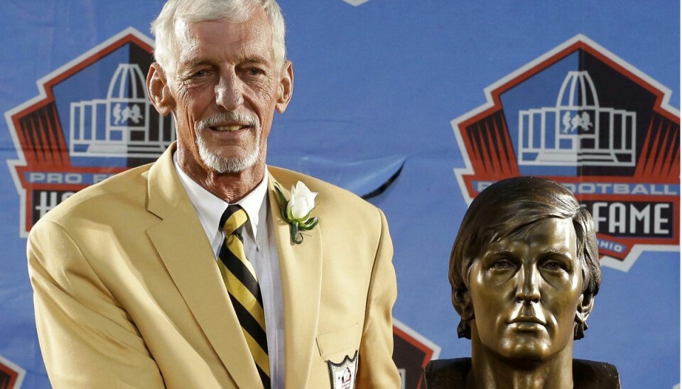 Ray Guy ses her i forbindelse med sin optagelse i fodboldens 'Hall of Fame' i 2014.