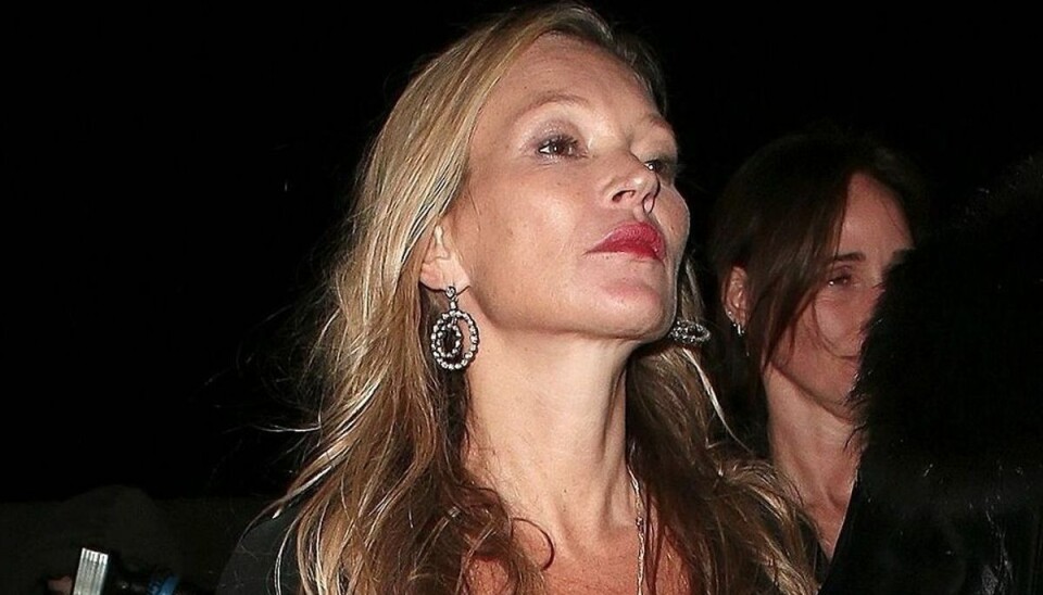 Kate Moss ankommer til Diet Coke-festen i London onsdag aften.