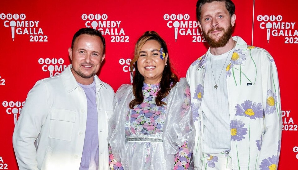 Natasha Brock midtimellem sin ægtemand, Albert Dieckmann, og sin dansemand, Thomas Evers Poulsen. (Arkivfoto).