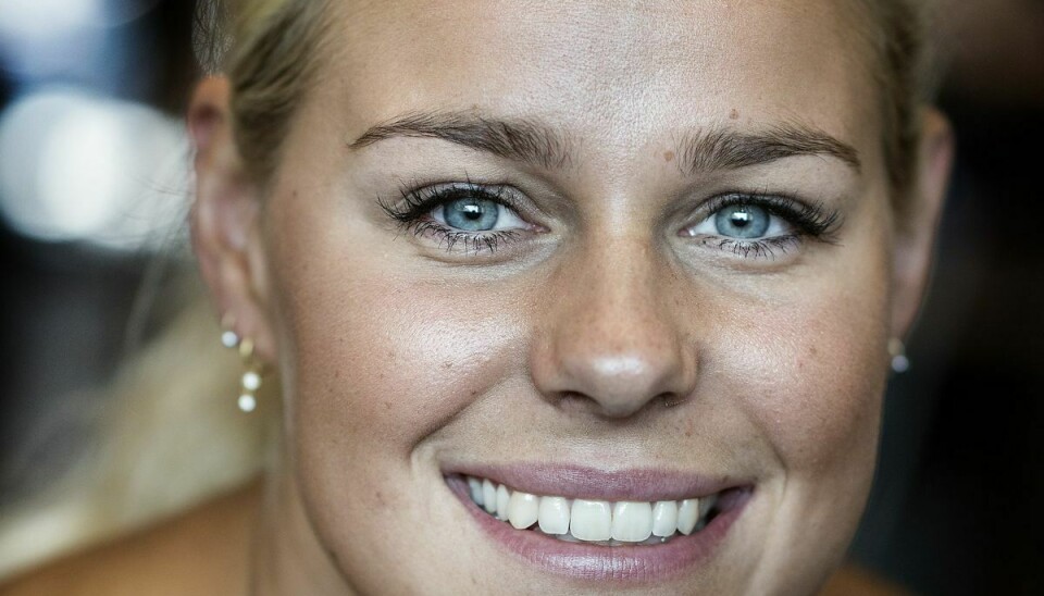 Den danske OL-guldvinder Pernille Blume viser sig frem på Instagram.