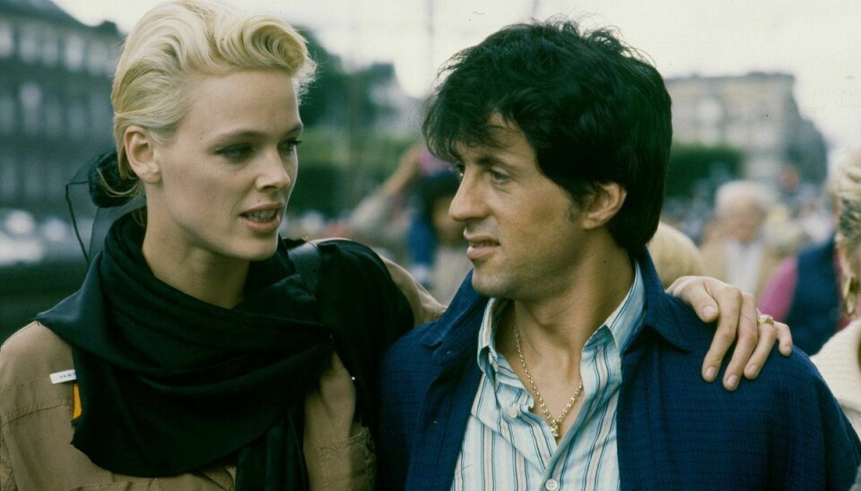 Brigitte Nielsen og den amerikanske actionstjerne Sylvester Stallone blev gift i 1985. Inden da havde de spillet sammen i filmen 'Rocky IV'. De dannede par indtil 1987. (Arkivfoto).