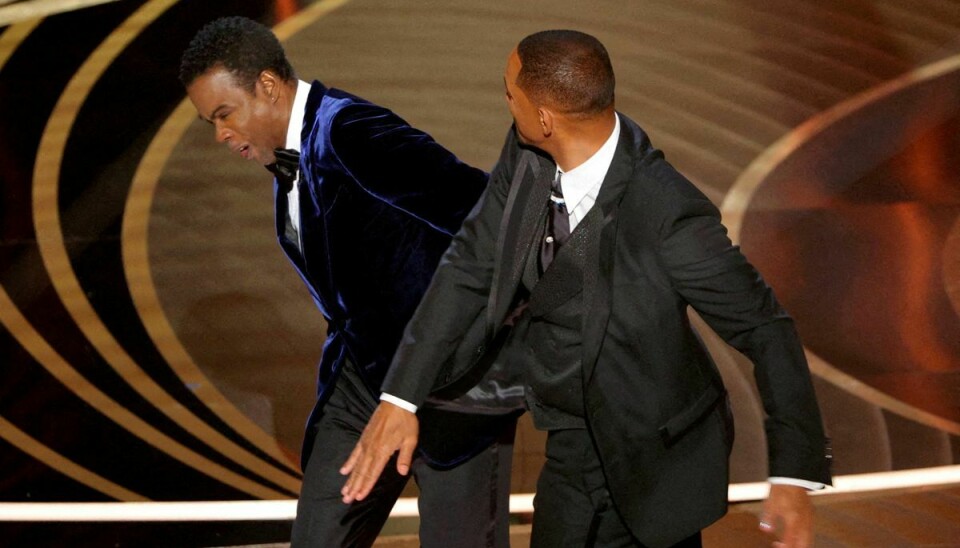 Momentet, hvor Will Smith smækker Chris Rock en lussing.