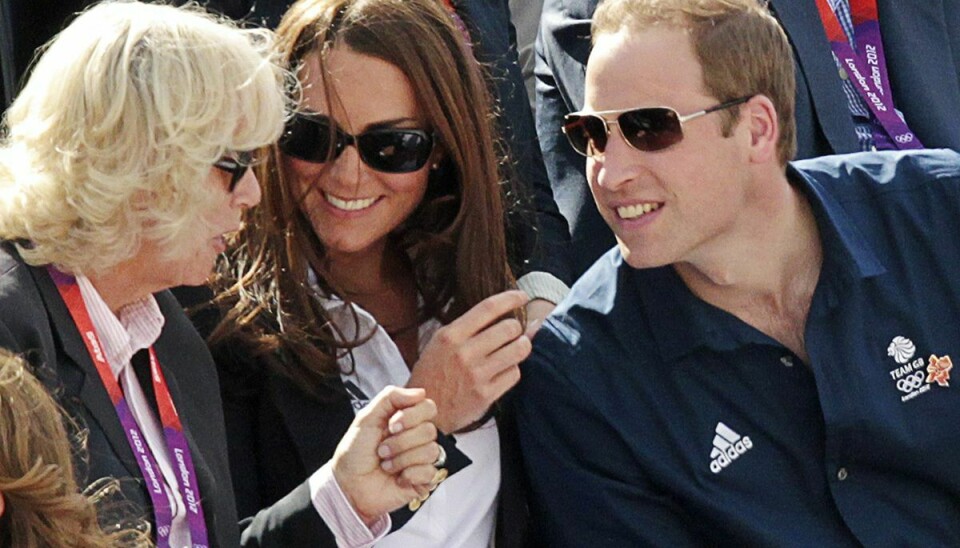 Camilla Parker Bowles, Kate Middleton og prins William.