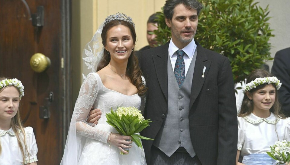 Det nygifte par prins Ludwig og Sophie Evekink.
