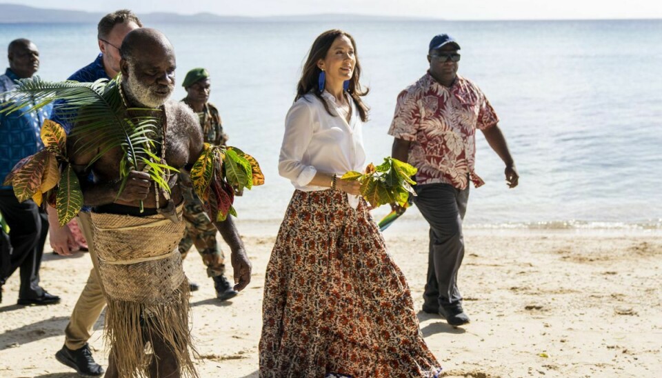 Kronprinsesse Mary ankommer til Pele Island