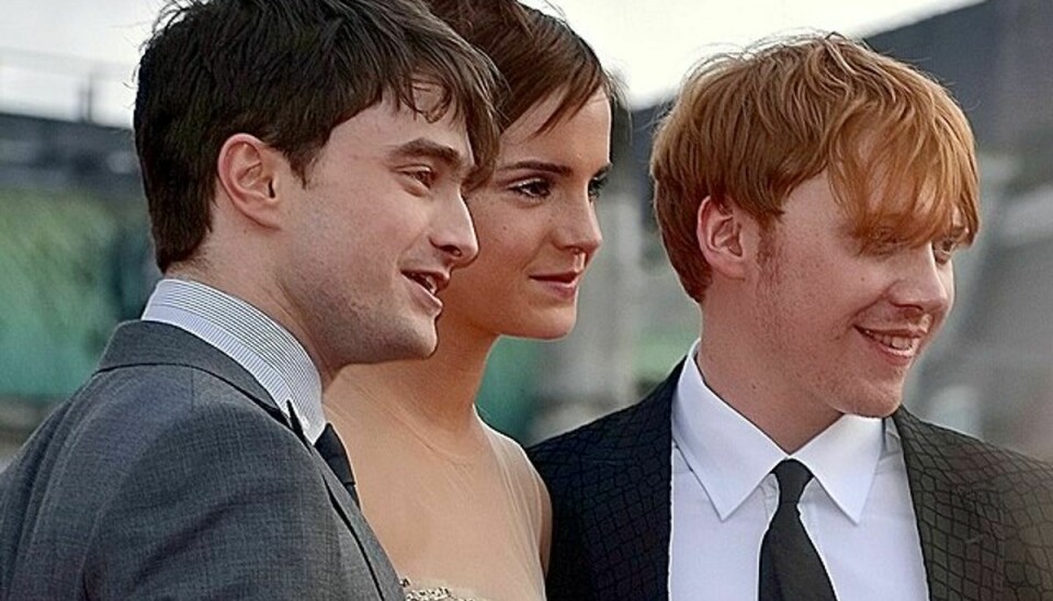 Daniel Radcliffe, Emma Watson & Rupert Grint (left to right) at the world premiere of Harry Potter & The Deathly Hallows Part 2 in London, England