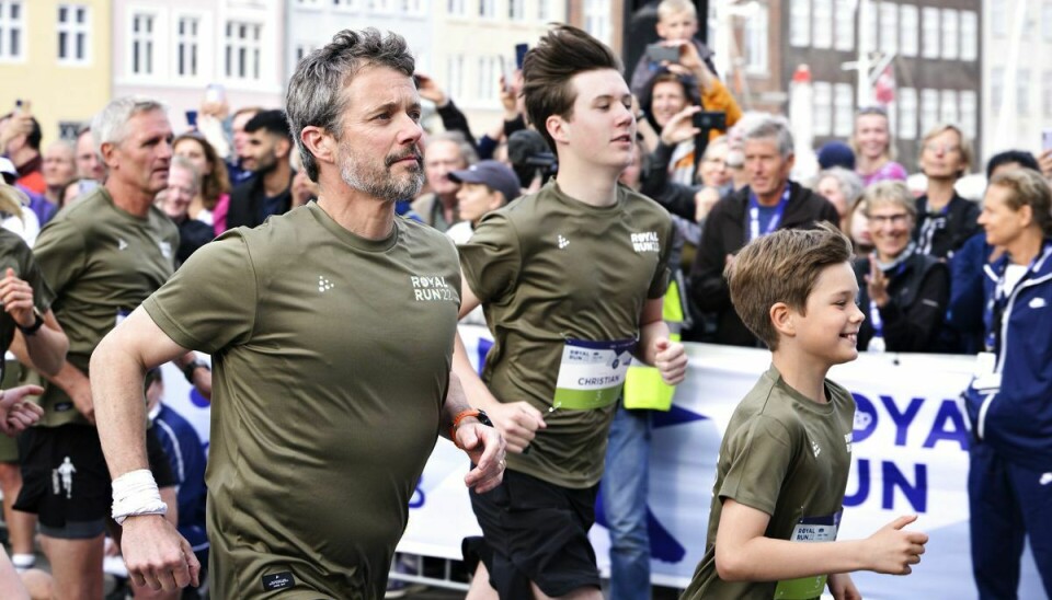 Kronprins Frederik, Prins Christian og Prins Vincent løber 10 km under Royal Run i København og på Frederiksberg den 6. juni 2022.