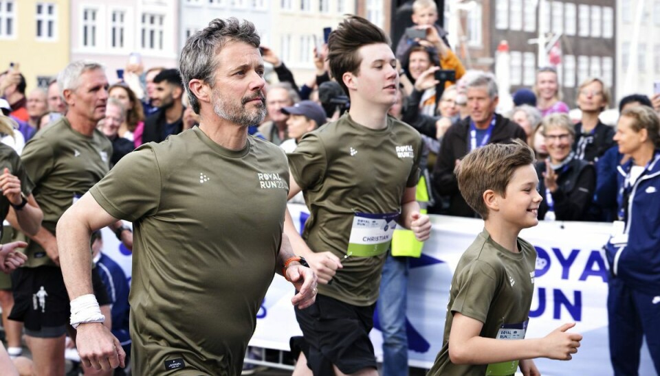 Kronprins Frederik, Prins Christian og Prins Vincent løber 10 km under Royal Run i København og på Frederiksberg den 6. juni 2022.