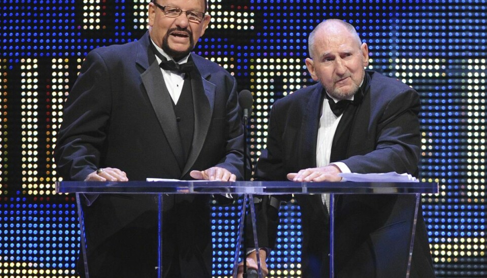 Her ses makkerparret, da de blev optaget i WWEs Hall of Fame i 2015.