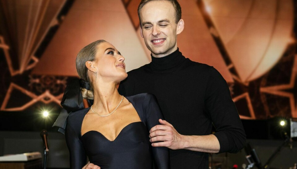 Emili Sindlev og Mads V ses her ved Vild med dans i december 2020.