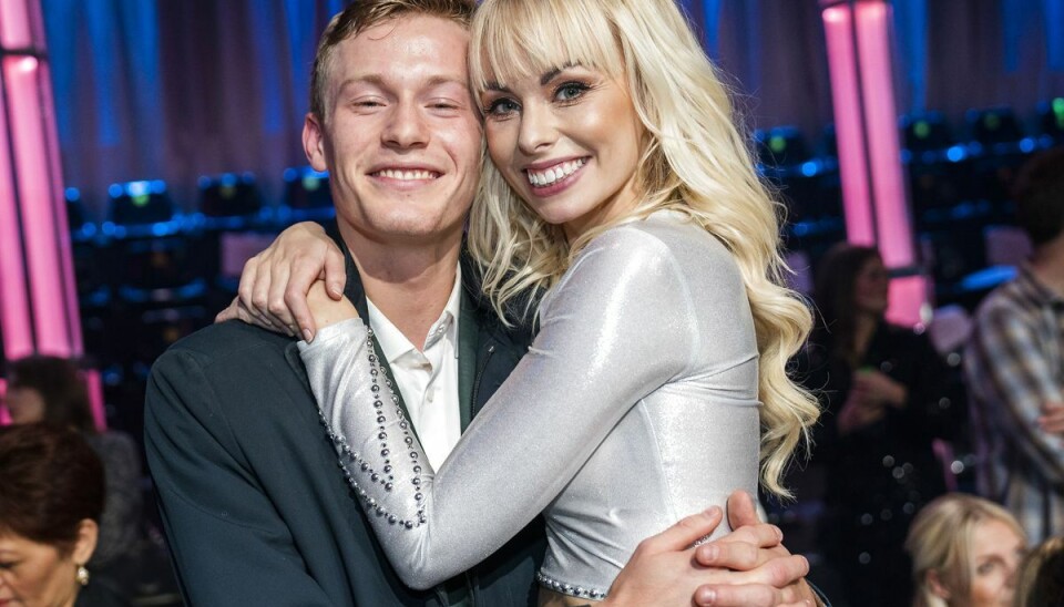 Jenna og Albert ses her ved 'Vild med dans'-finalen 2022 fredag den 11. november. Jenna og Albert ses her ved 'Vild med dans'-finalen 2022 fredag den 11. november.