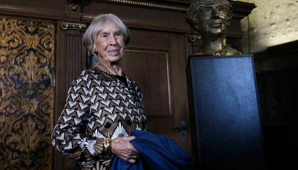 Lise Nørgaard på Det Nationalhistoriske Museum på Frederiksborg Slot, onsdag den 27. september 2017.  Journalist og forfatter Lise Nørgaard fyldte 105 år tirsdag den 14. juni 2022. Nu kan hun fejre sin jul nummer 105.