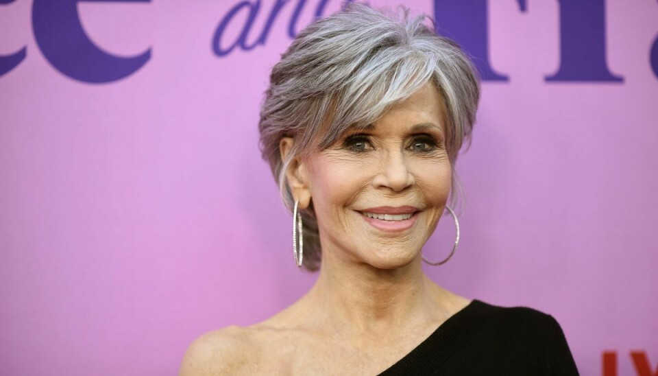 Filmstjernen Jane Fonda fylder den 21. december 85 år. Billedet er fra den 23. april i år. (Arkivfoto).