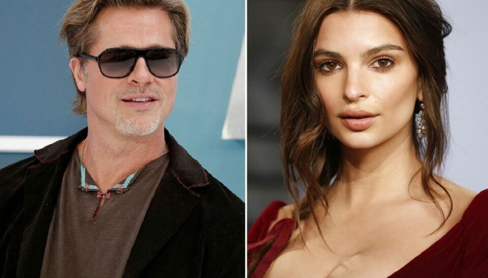 Hollywodd-stjernen Brad Pitt og supermodellen Emily Ratajkowski.