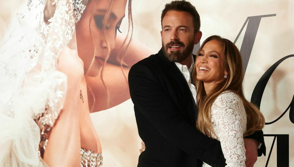 Ben Affleck og Jennifer Lopez eller Hr og fru Affleck, som de nu også er.