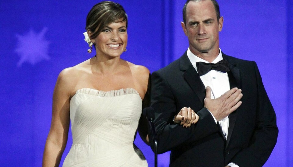 Christopher Meloni ses her sammen med Mariska Hargitay, som han spiller sammen med i Low and Order. Christopher Meloni ses her sammen med Mariska Hargitay, som han spiller sammen med i Low and Order.