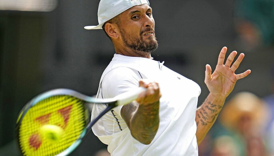 Nick Kyrgios har indtil videre vist storspil ved årets Wimbledon. Her ses han under sin kamp mandag. Nick Kyrgios har indtil videre vist storspil ved årets Wimbledon. Her ses han under sin kamp mandag.