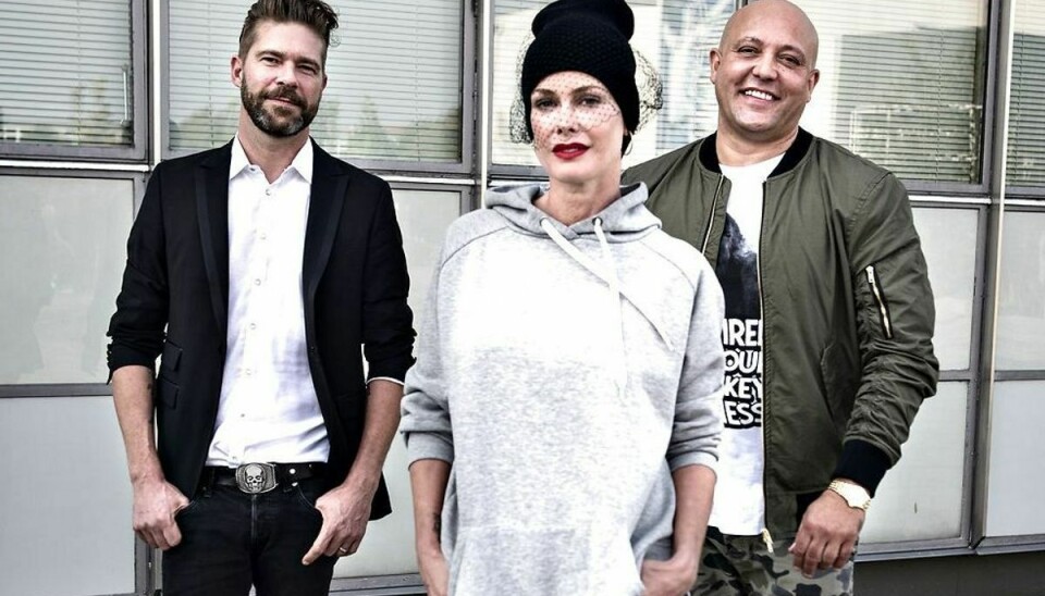 Lene Nystrøm ses her sammen med de to øvrige Aqua-medlemmer Søren Rasted (tv) og René Dif som hun begge har dannet par med privat