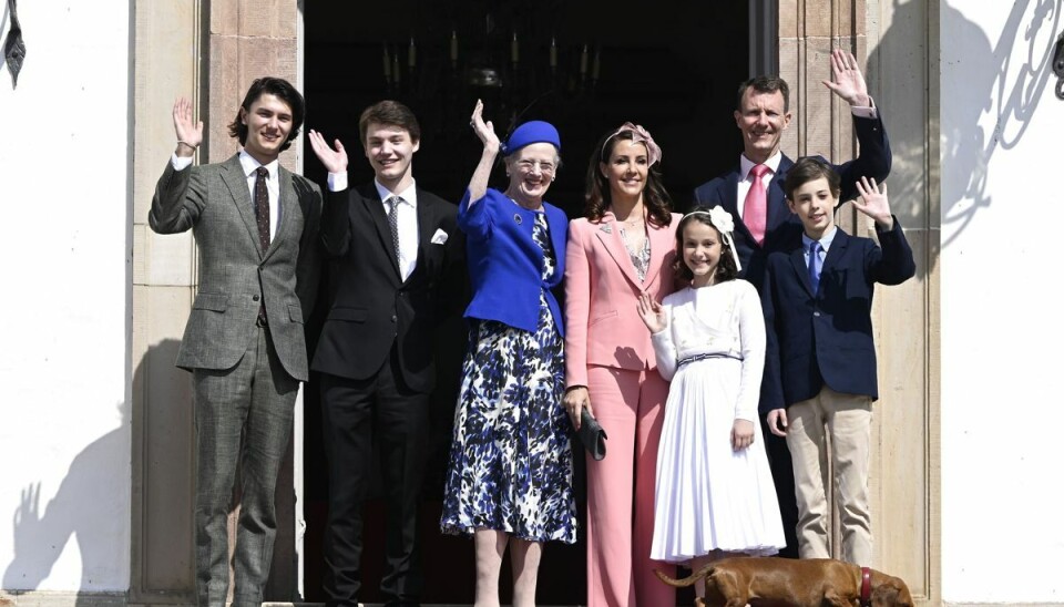 Ved prinsesse Isabellas konfirmation i slutningen af april besøgte hele prins Joachims familie Danmark for at deltage i festlighederne. (Arkivfoto).