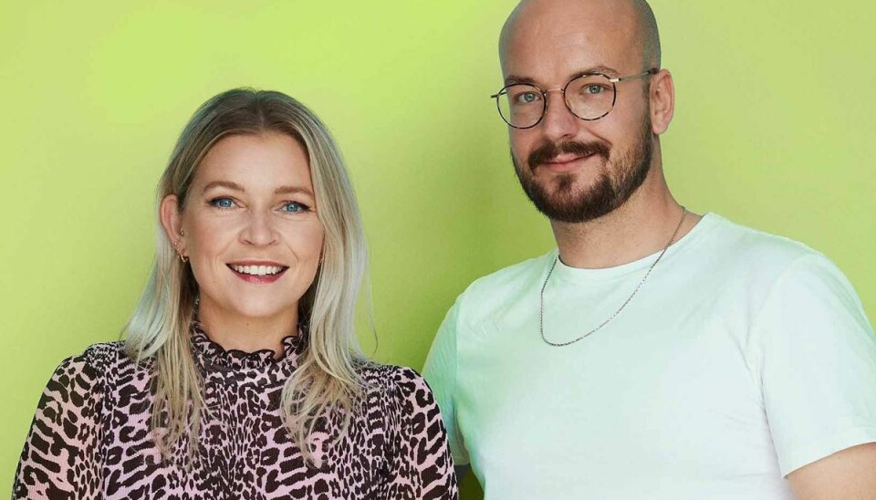 Kathrine Abrahamsen og Mathias Helt sender 'Buffeten' på P3 sidste gang den 24. juni. (PR-foto).