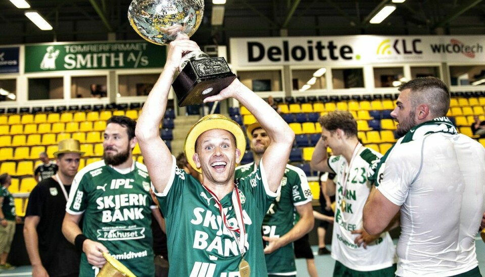 Anders Eggert vandt det danske mesterskab med Skjern i 2018.