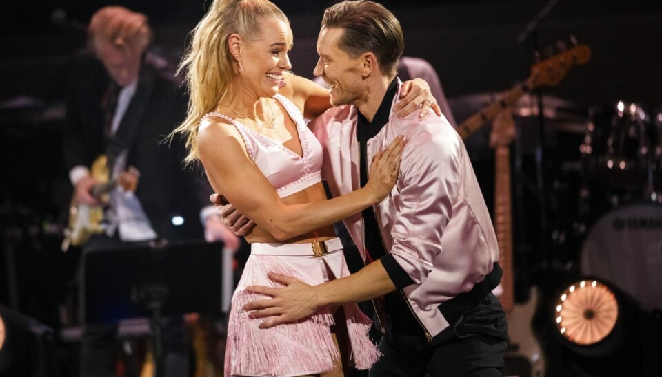 Pernille Blume ses her på gulvet sammen med sin dansepartner Morten Kjeldgaard under Vild med dans 2021. Pernille Blume ses her på gulvet sammen med sin dansepartner Morten Kjeldgaard under Vild med dans 2021.