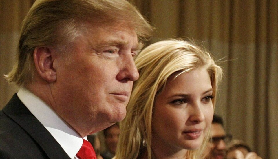 Donald Trump ses her sammen med sin datter Ivanka.