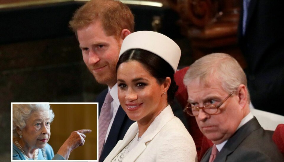 Når dronning Elizabeth træder ud på balkonen, bliver det uden Harry, Meghan og Andrew