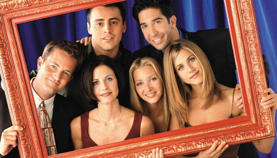 De oprindelige stjerner i serien 'Friends' - på dansk 'Venner' .