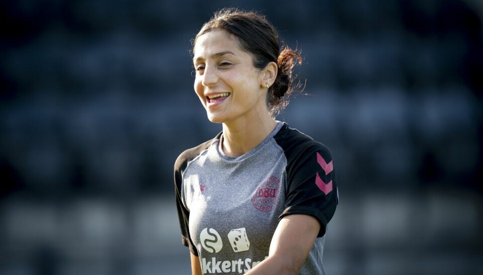 Nadia Nadim er skadet og derfor ikke en del af det danske landshold for tiden. (Arkivfoto)