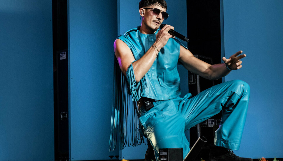 Tobias Rahim fik sit helt store gennembrud i 2021 med nummeret 'Stor mand', som har Andreas Odbjerg med på omkvæd. Siden har han hittet med 'Mucki Bar', 'Flyvende Faduma' og 'Feberdrømmer Xx Dubai'. (Arkivfoto).