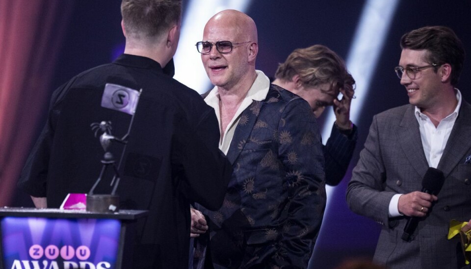 Martin Jensen og Thomas Blachmann ved Zulu Awards i KB Hallen torsdag den 29. april 2021. (Arkivfoto)