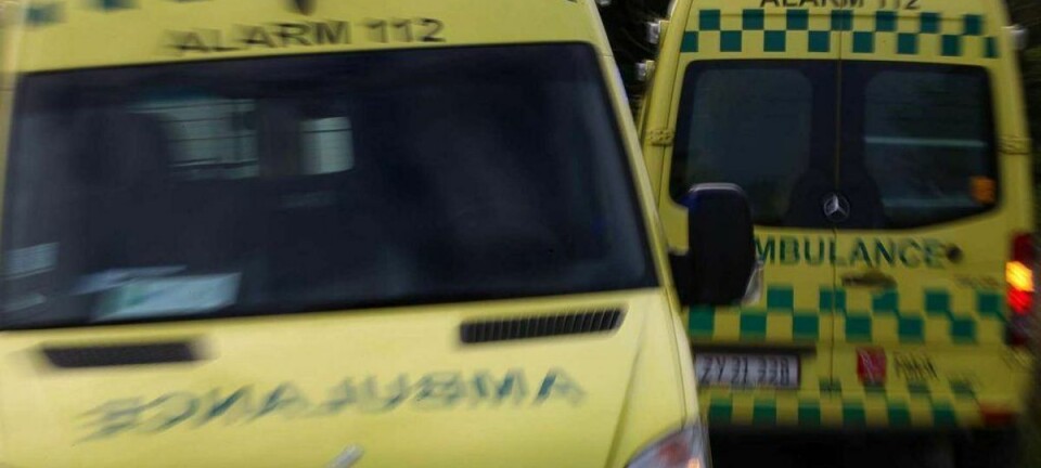 Ulykke: To med ambulance