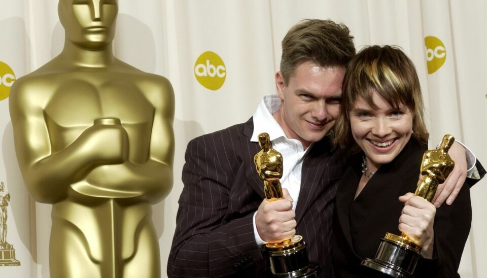 En ung Martin Strange-Hansen - her sammen med Mie Andreasen - da kortfilmen 'Der er en yndig mand' vandt i 2003. En ung Martin Strange-Hansen - her sammen med Mie Andreasen - da kortfilmen 'Der er en yndig mand' vandt i 2003.