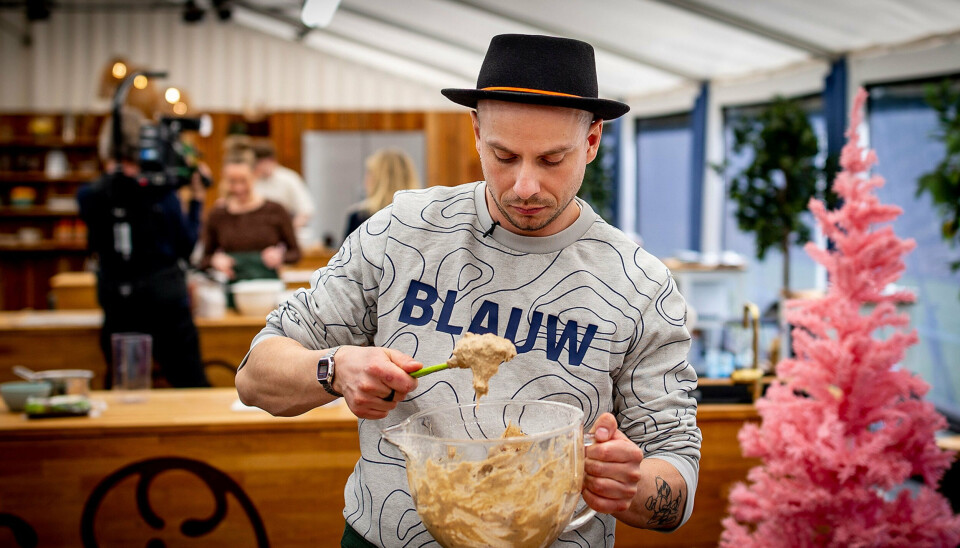 Det blev 39-årige Torben Nybo, der måtte vinke farvel til drømmen om at stå som vinder af årets udgave af 'Den store bagedyst'. På trods af et godt mesterværk i program tre blev de to andre udfordringer afgørende for hans exit. (PR-foto).