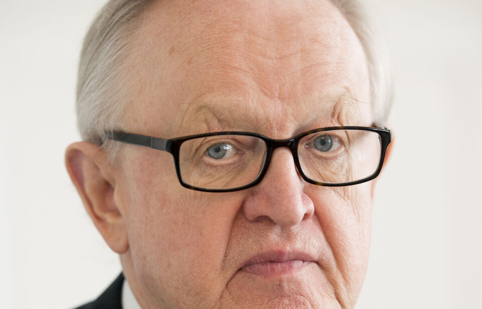 Den finske ekspræsident Martti Ahtisaari er død.