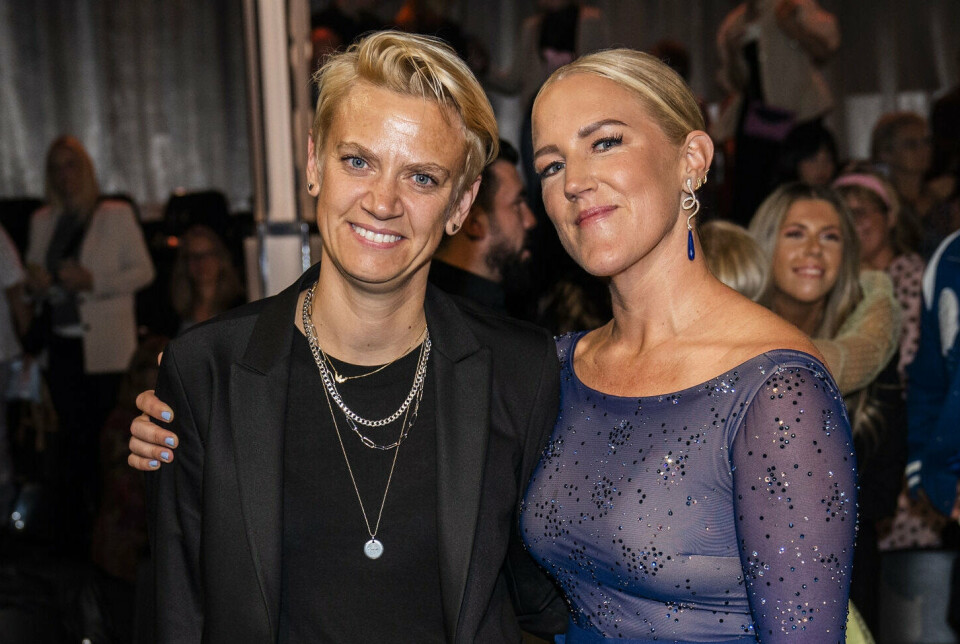 Michelle Kristensen og Pernille Wass mødte hinanden til en julefrokost på Politikens Forlag. Nu har de blevet forældre til en lille søn. Her ses de i forbindelse med Michelle Kristensens deltagelse i 'Vild med dans' i 2021. (Arkivfoto).