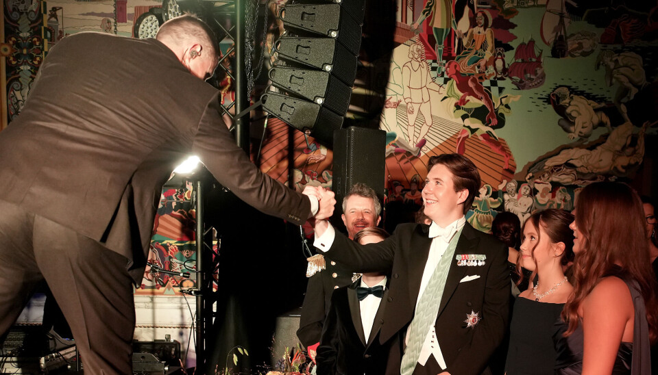 Benjamin Hav ses her på scenen ved fejringen af prins Christians 18-års fødselsdag den 15. oktober