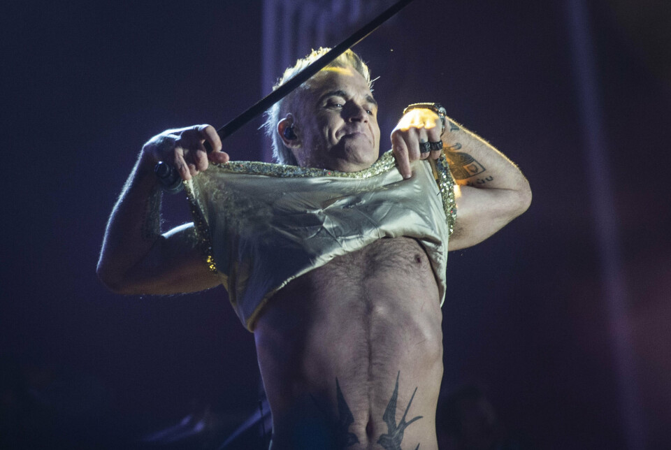 Let Me Entertain You-stjernen Robbie Williams var på plakaten til årets Heartland ved Egeskov Slot på Fyn. (Arkivfoto).