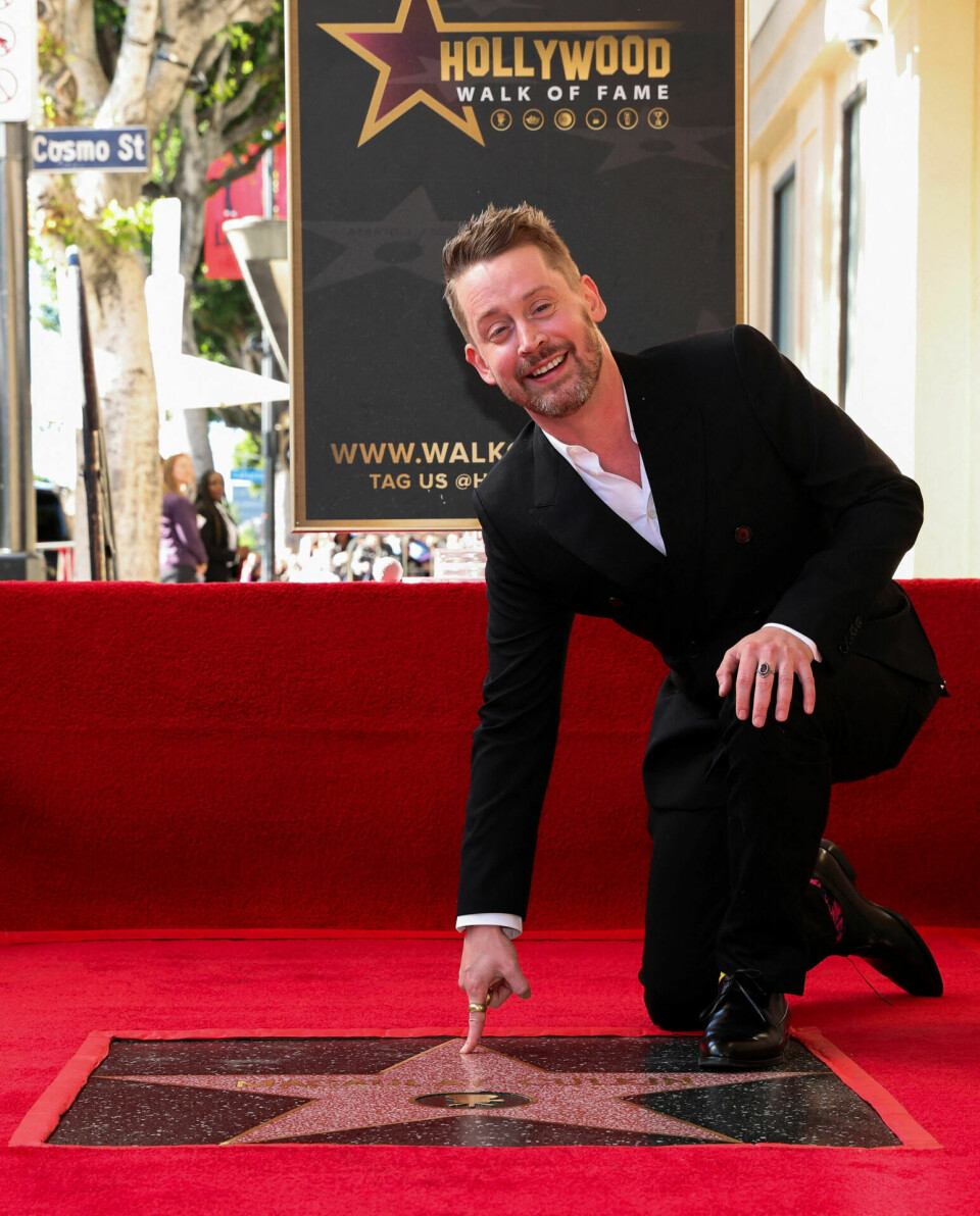 Macaulay Culkin har nu en af de mere end 2700 stjerner på Hollywood Walk of Fame